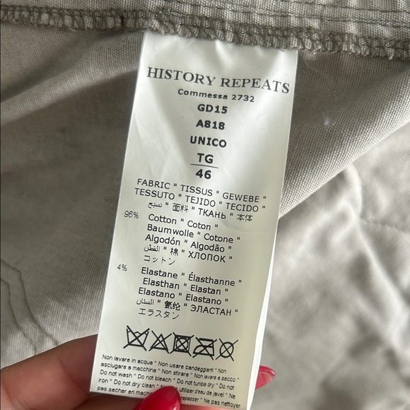 History Repeats Army Jacket size 10 Multi-color pattern, Made in ITALY - Picture 5 of 11